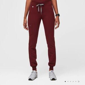 Figs Zamora Burgundy Jogger Scrub Pants